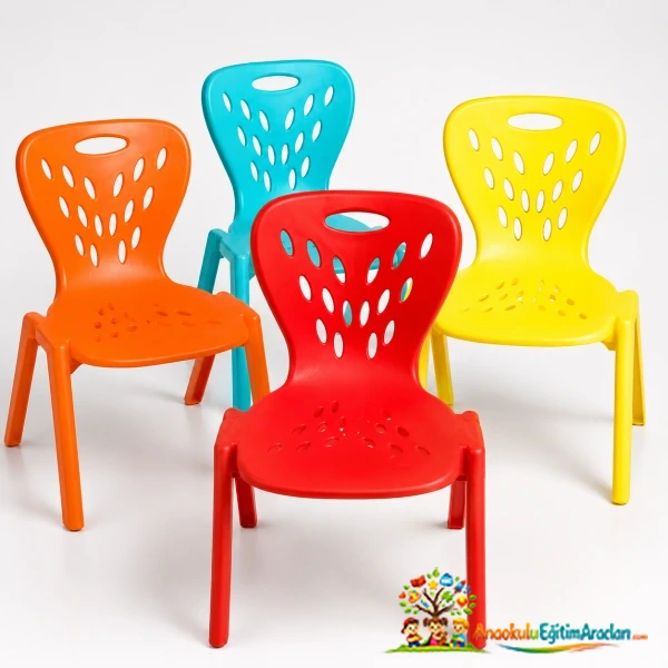 Ergonomik Plastik Anaokulu Sandalyesi – Çocuk Sağlığına Uygun Kreş ve Okul Öncesi Sandalyesi