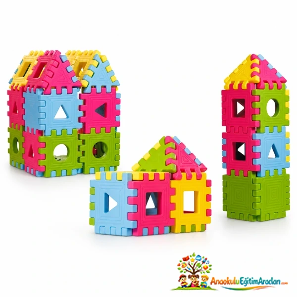 Plastik Küçük Puzzle 24 Parça 3+ Yaş | Kreş ve Anaokulu İçin Eğitici Yapı Oyuncağı