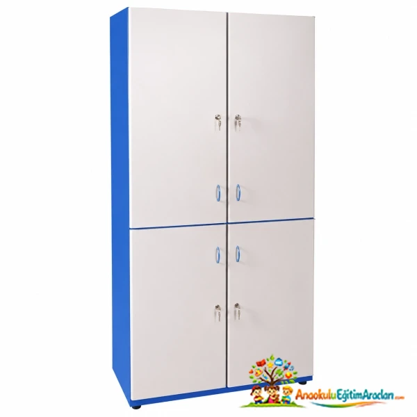 Ahşap Soyunma Dolabı 4 Kişilik