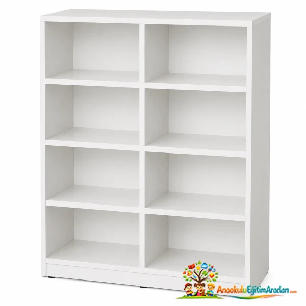 8 Gözlü Ahşap Anaokulu Dolabı