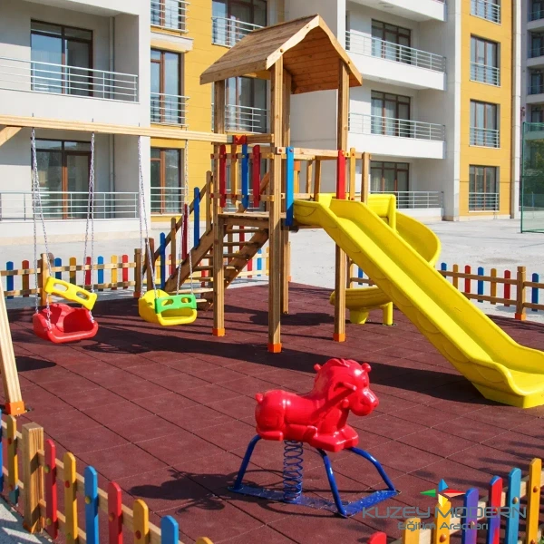 Ahşap Çocuk Oyun Parkı Tattıravalli Kaydıraklı Mod:1