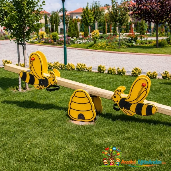 Arı Figürlü Ahşap Tahterevalli (Kreş ve Anaokulu Tipi)