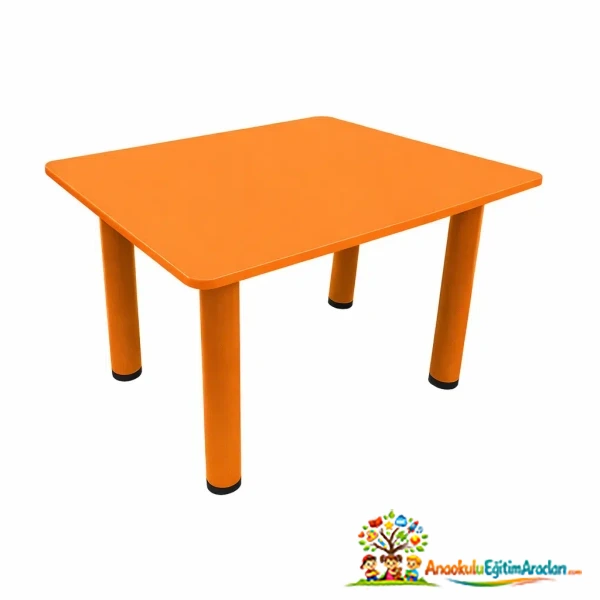 Ahşap Kare Anaokulu Masası 60x60 cm | Kreş Çocuk Masa