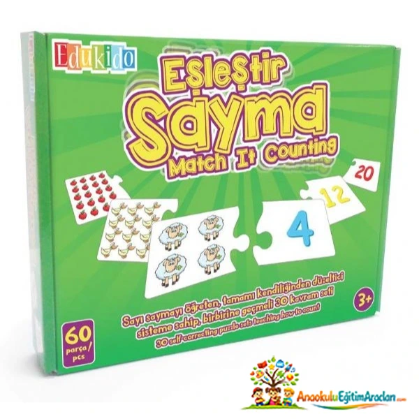 Sayma Eşleştirme Oyunu 60 Parça – 30 Kavramlı Eğitici Matematik Seti