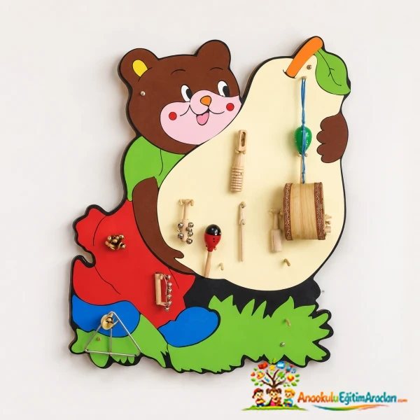 Şirin Ayı Müzik Köşesi 100x120 cm – 13 Parça Müzik Aleti Dahil
