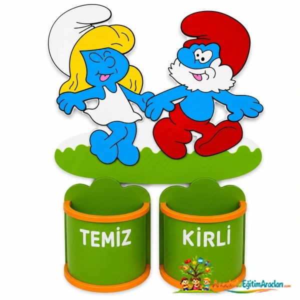 Şirinler Figürlü Ahşap Galoşluk