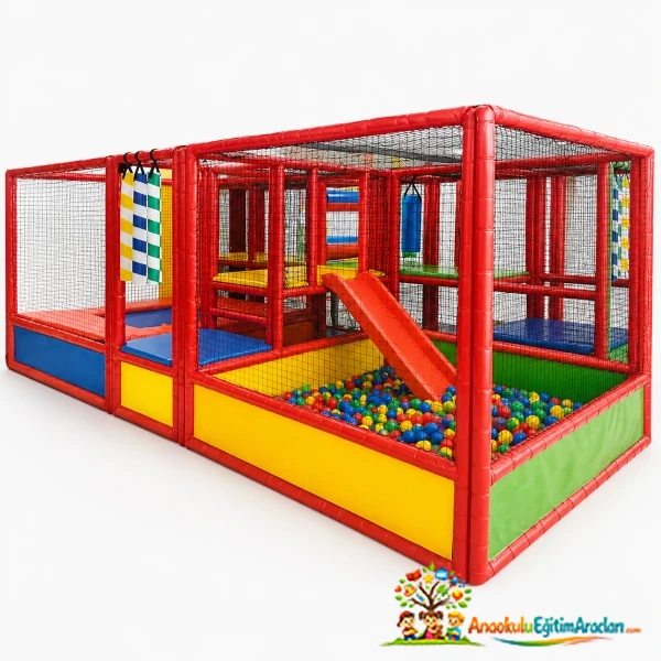 Kreş ve Anaokulu İçin Top Havuzlu Soft Play Oyun Grubu 500x300 cm