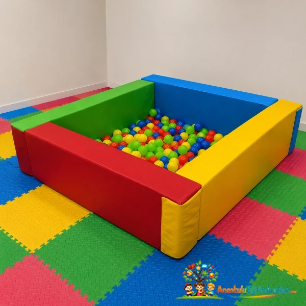Anaokulu ve Kreşler İçin Sünger Top Havuzu 150x150 cm
