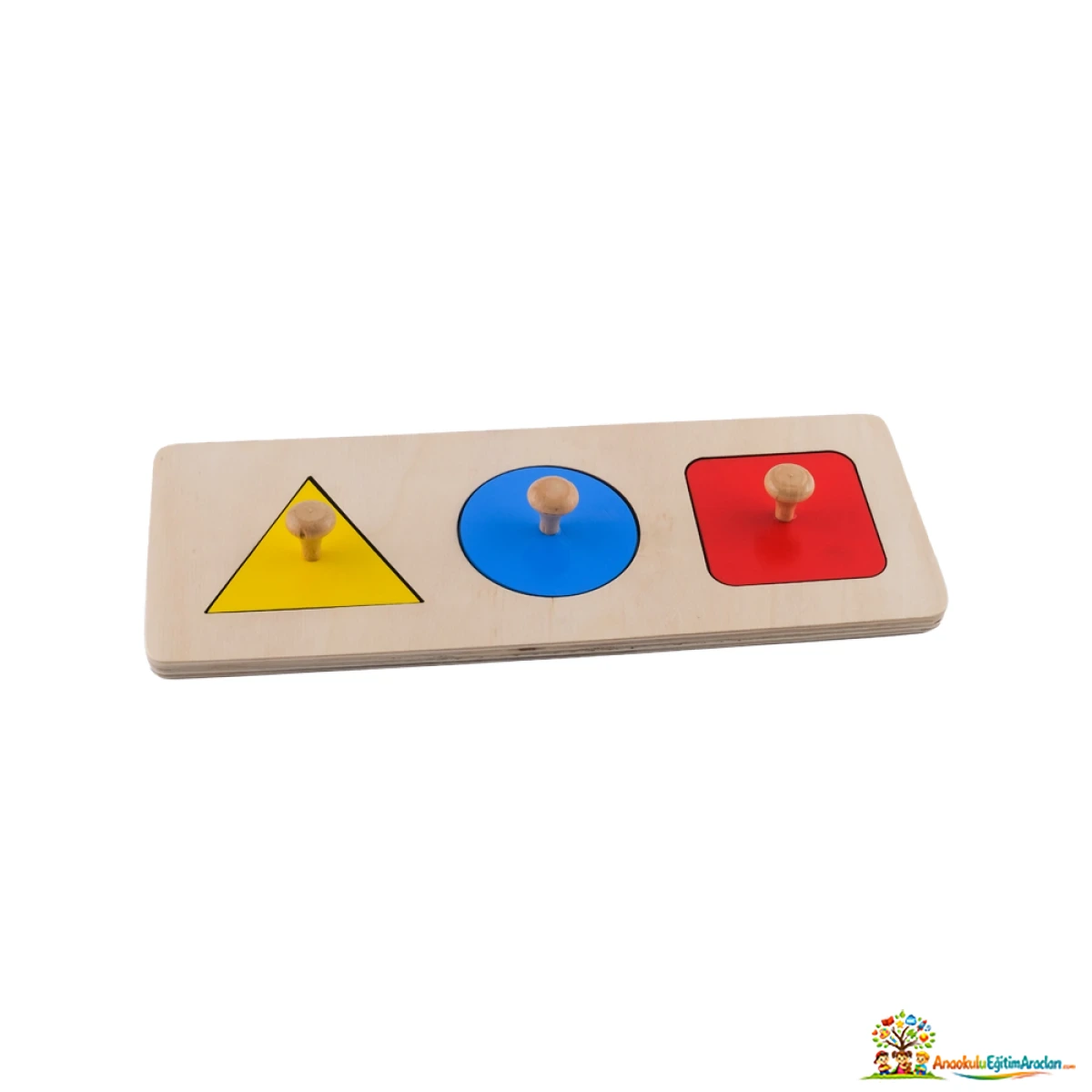 Montessori Toddler 3 Şekilli Puzzle – Erken Dönem Eşleştirme Materyali TSP-781