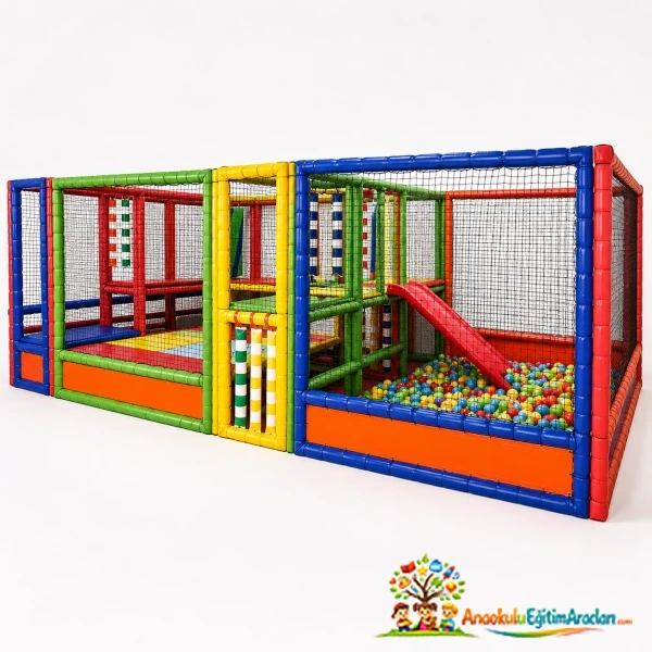 Top Havuzlu Trambolinli Soft Play Oyun Grubu 600x300x200 cm