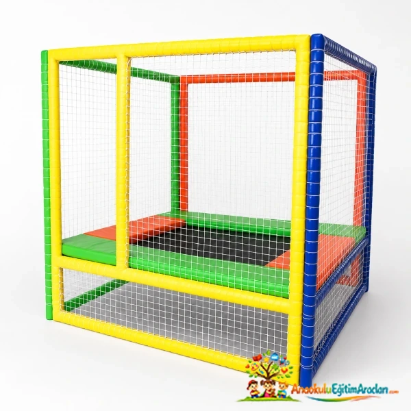 200x200x200 cm Kreş ve Anaokulu İçin Fileli Güvenli Trambolin