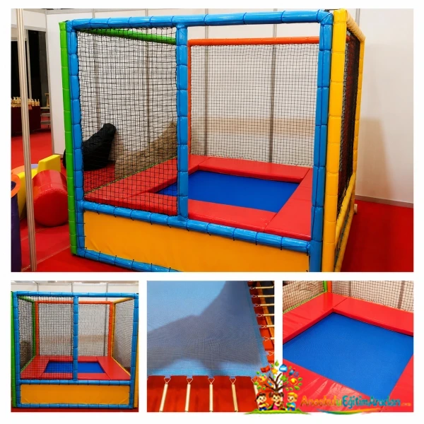 200x200x200 cm Kreş ve Anaokulu İçin Fileli Güvenli Trambolin